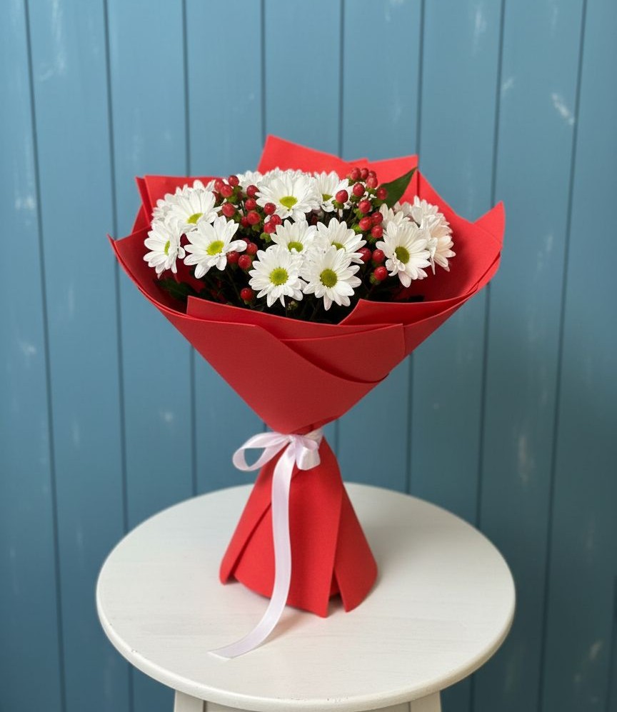 Букет цветов из: Хризантемы в Песчаном