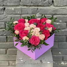 Цветочная композиция из Розы в коробке в Песчаном