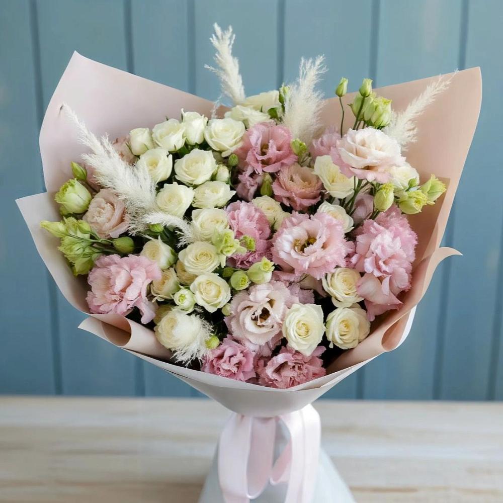 Букет цветов из: Альстромерии и Розы в Песчаном