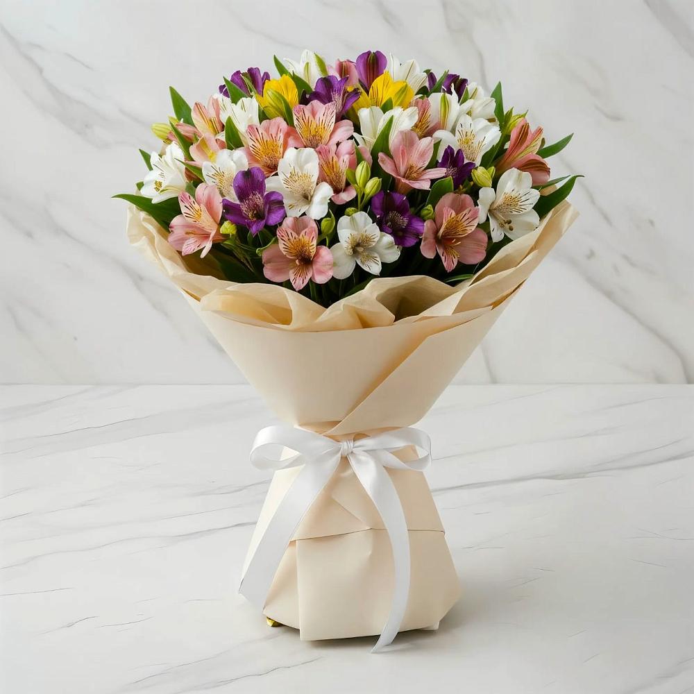 Букет цветов из: Альстромерии в Песчаном