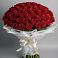 Букет 101 Красная роза Блэк Мэджик в Песчаном