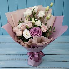Букет цветов из:  Розы и Лизиантусы в Песчаном