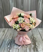 Букет цветов из:  Гвоздики, Розы и Хризантемы в Песчаном