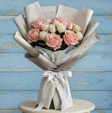 Букет цветов из:  Розы #REPLACE_PRED# Песчаном