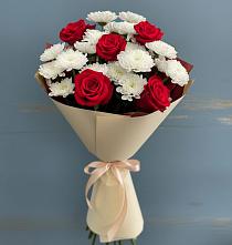 Букет цветов из:  Розы и Хризантемы в Песчаном