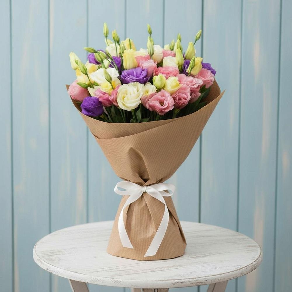 Букет цветов из: Лизиантусы в Песчаном