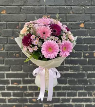 Букет цветов из:  Герберы и Хризантемы в Песчаном