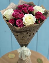 Букет цветов из:  Розы #REPLACE_PRED# Песчаном