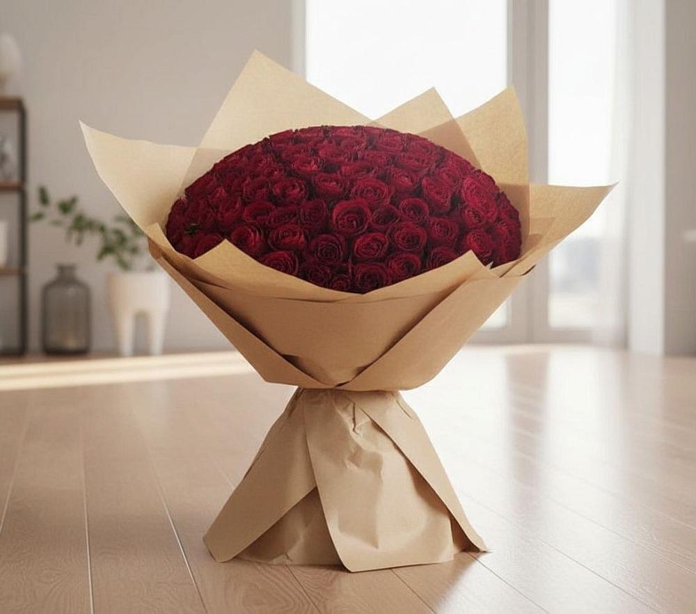 Букет 101 Красная роза в Песчаном