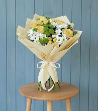 Букет цветов из:  Хризантемы и Розы в Песчаном