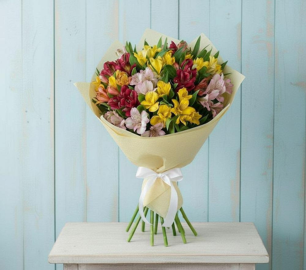 Букет цветов из: Альстромерии в Песчаном
