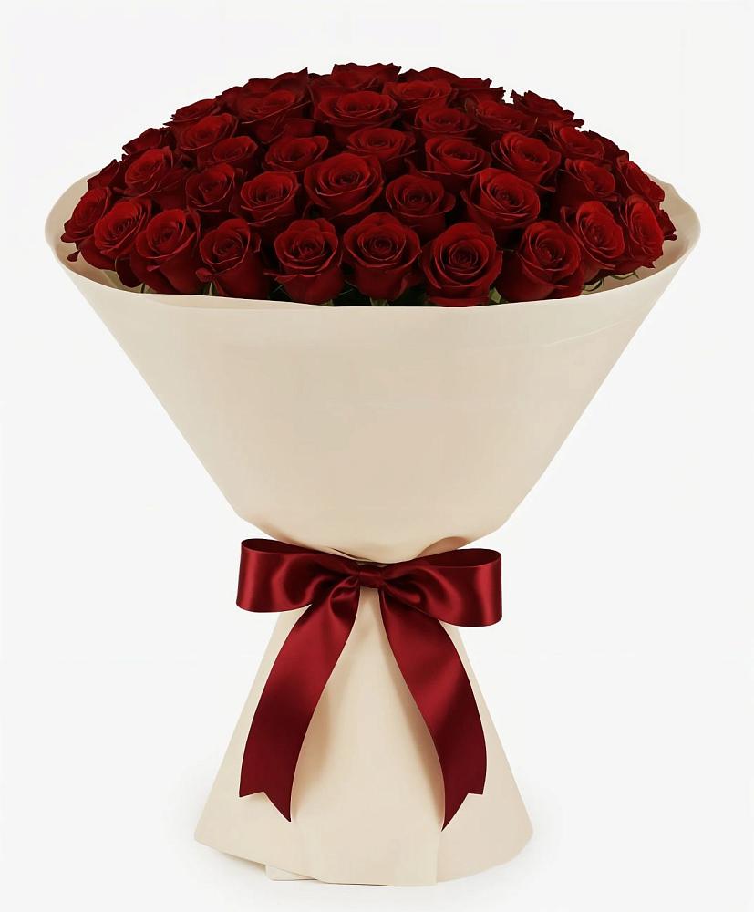 Букет 101 Бордовая роза Блэк Бакарра в Песчаном