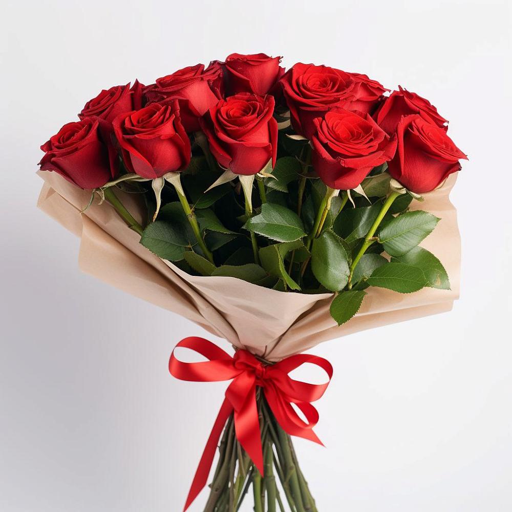 Букет 11 Красных роз Эдлесс Лав в Песчаном
