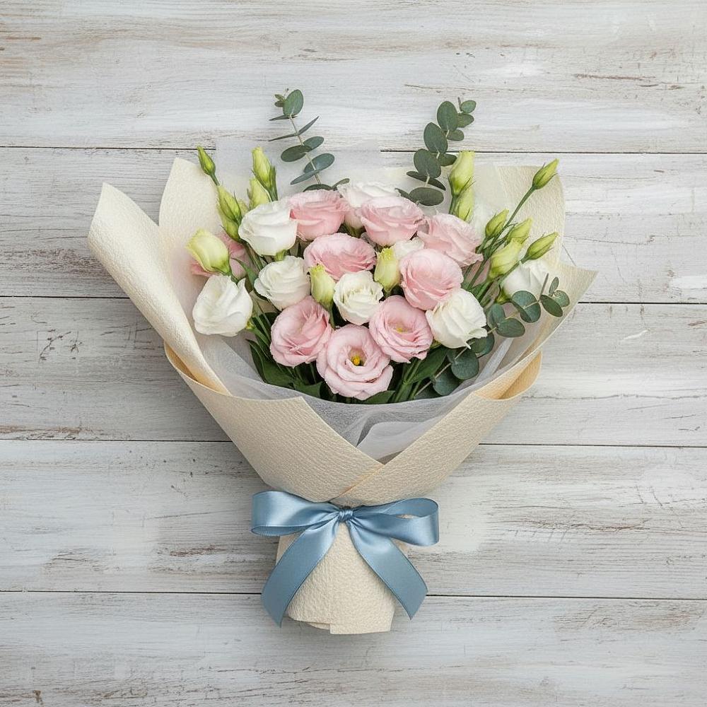 Букет цветов из: Лизиантусы в Песчаном